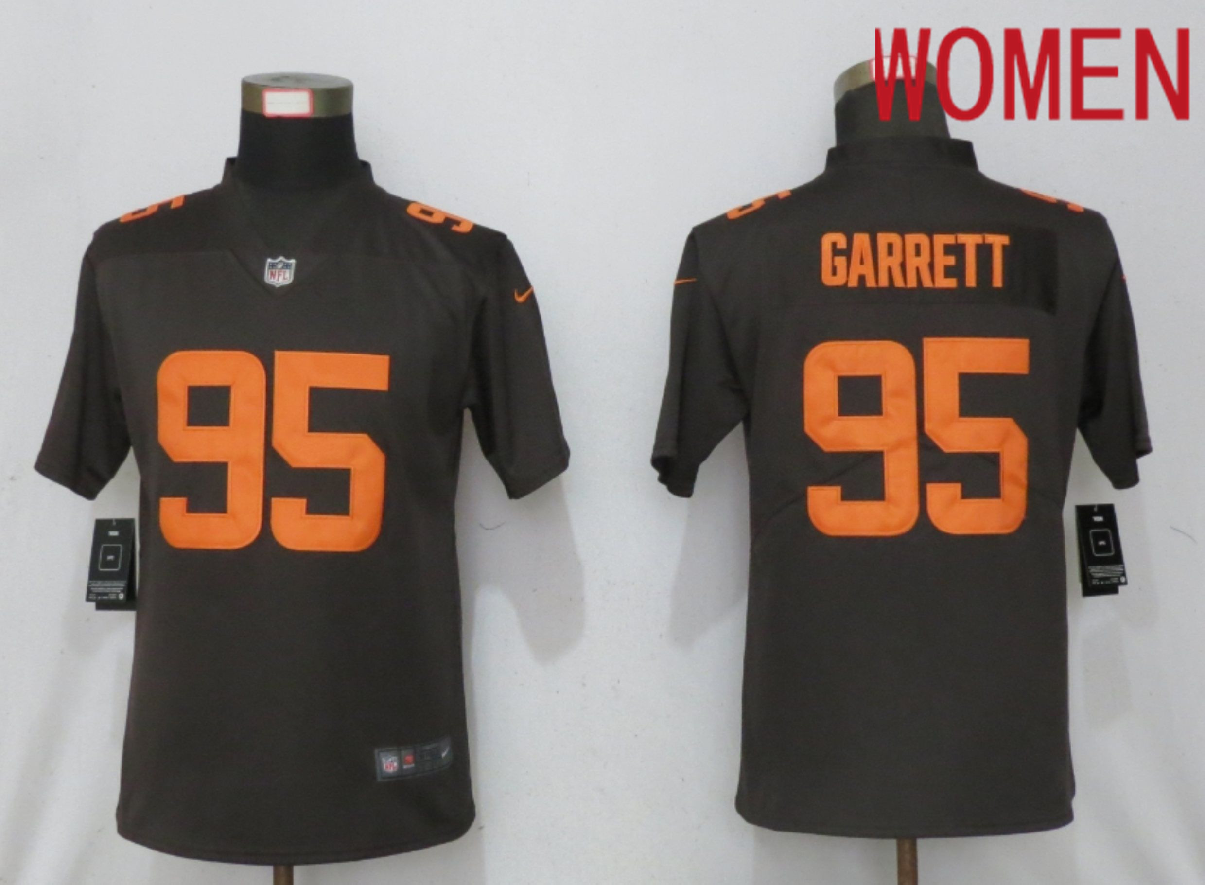 Women Cleveland Browns #95 Garrett Brown lternate Vapor Elite Playe Nike NFL Jersey->milwaukee brewers->MLB Jersey